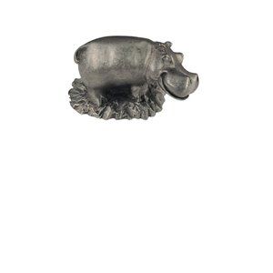 Hallmark Little Gallery Pewter rhino Figure Sculpture Vintage